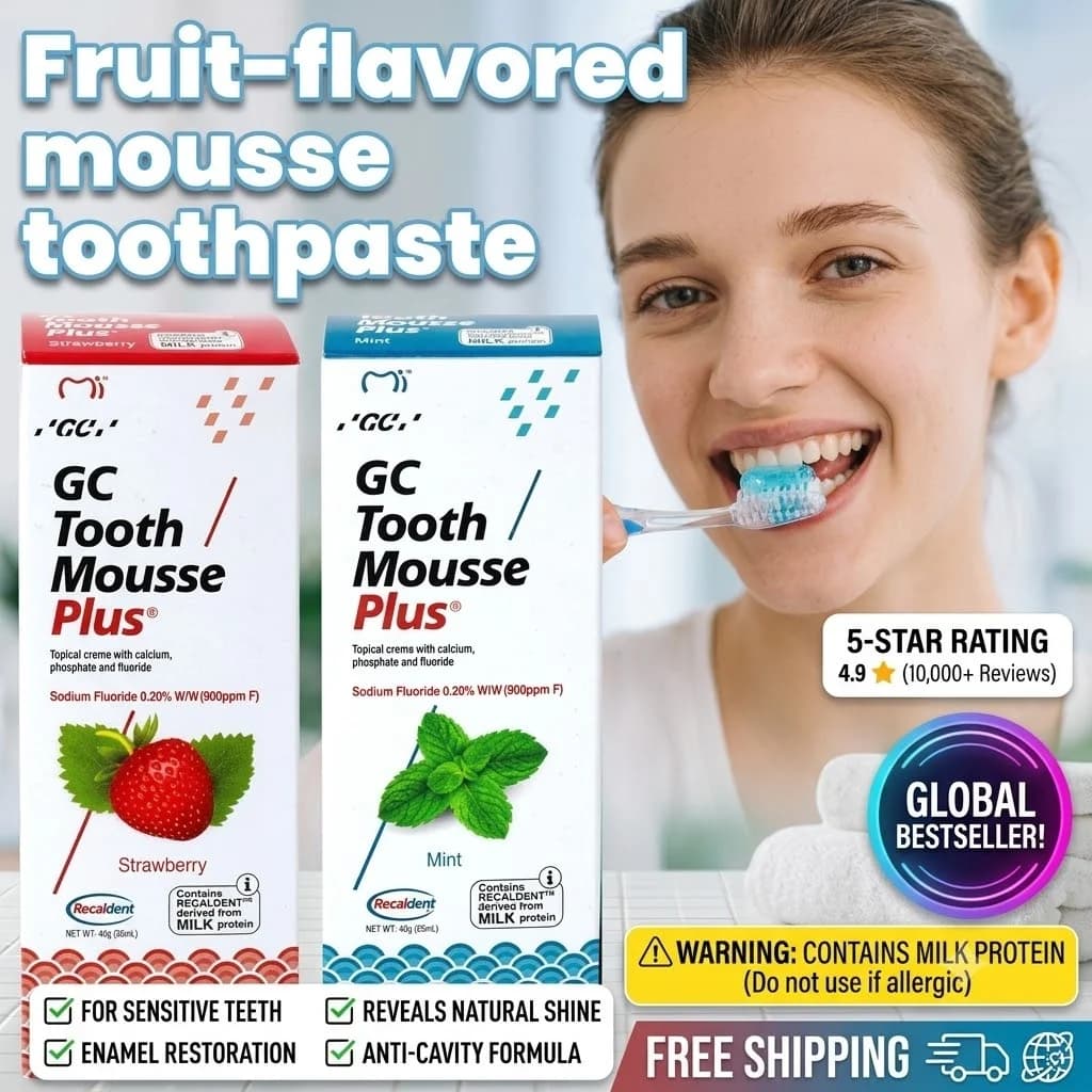 50g GC Fruit Flavor Mousse Toothpaste Anti-cavity Caries Protection Teeth Whitening Stain Removal Daily Oral Care Cream