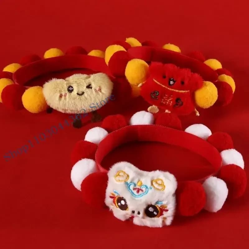 A3PA Confezione da 4 collari per gatti colorati Snake Year Collari per gatti morbidi sicurezza Collare per trucco Accessori
