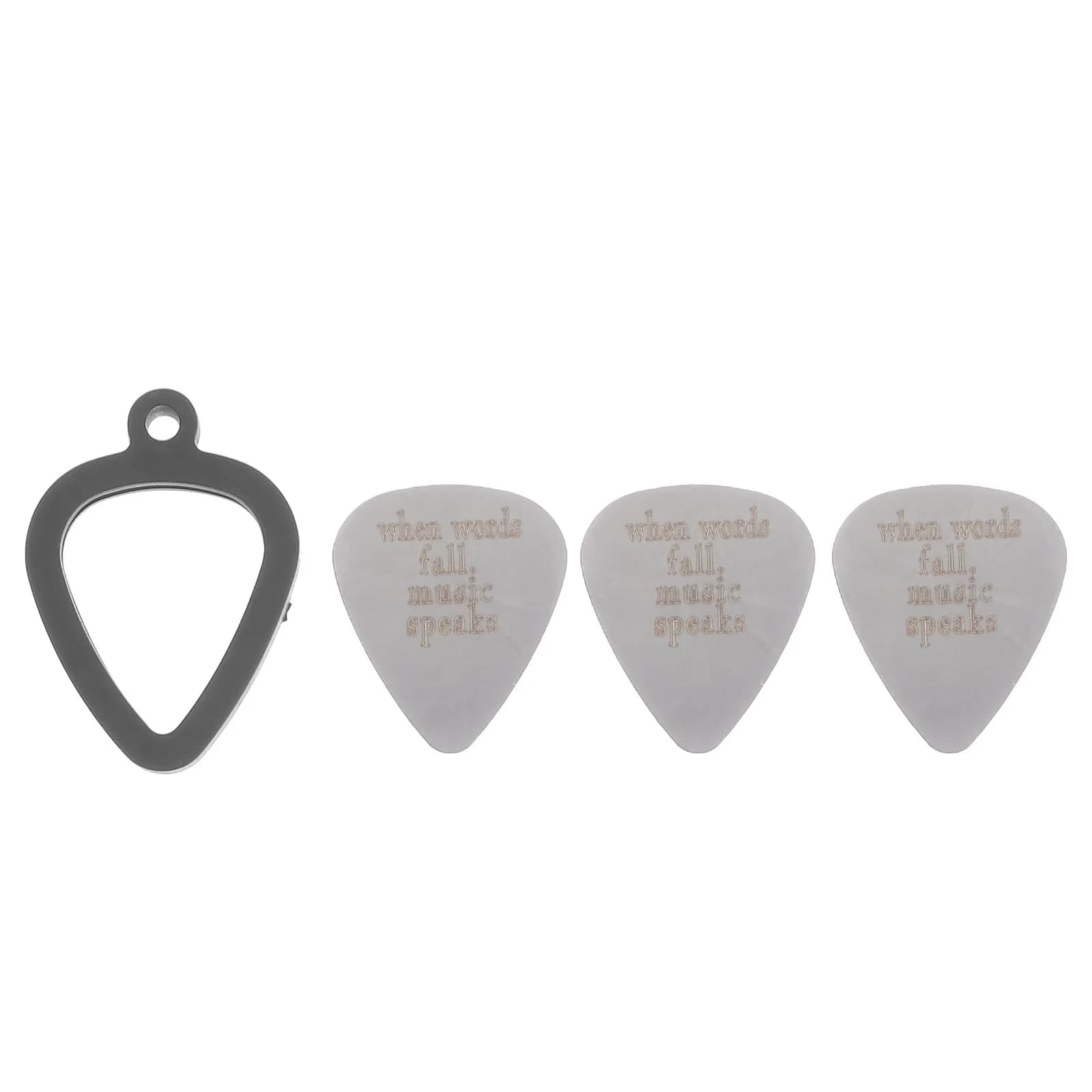 Set di 3 Plettri per Chitarra Spessi e Robusti, per Chitarra Elettrica, Acustica, Basso e Ukulele, Protezione Completa per le Dita, Leggeri