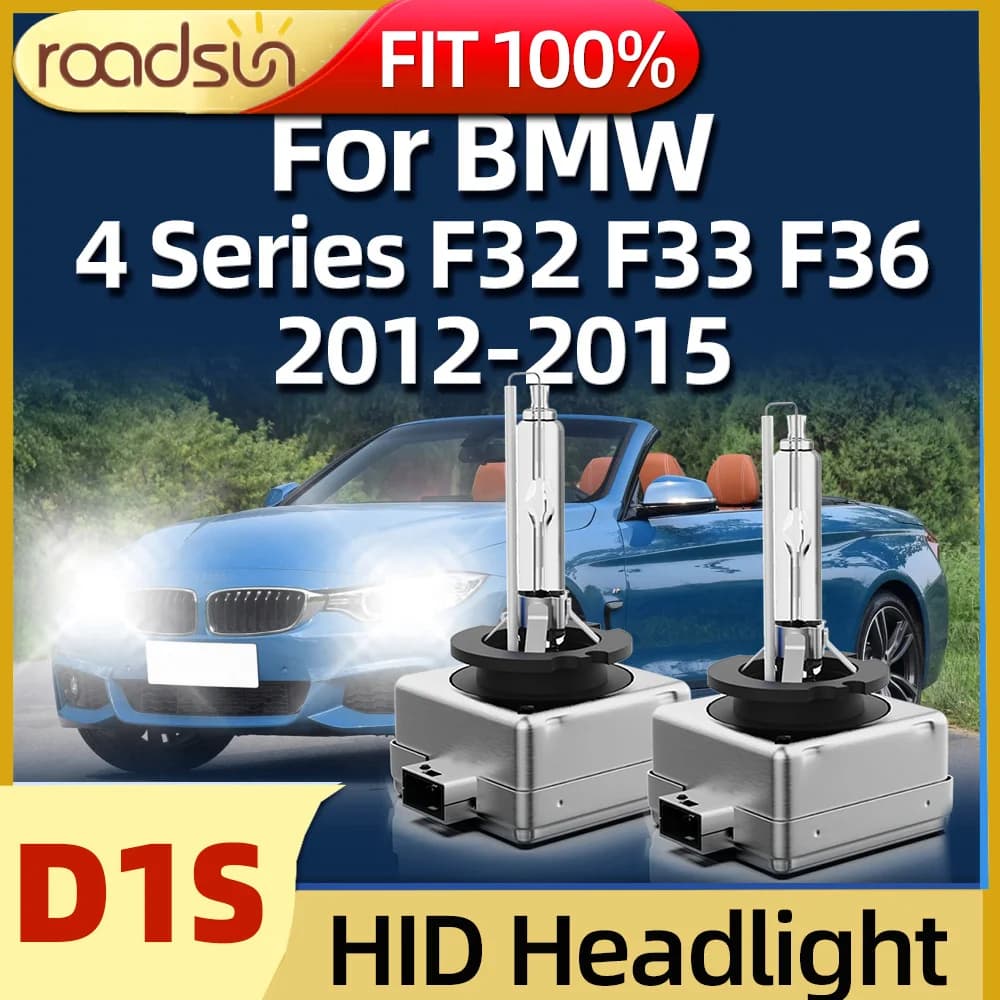 Roadsun 2 pz D1S HID lampadina Xenon faro auto faro 6000K per BMW serie 4 F32 F33 F36 2012 2013 2014 2015
