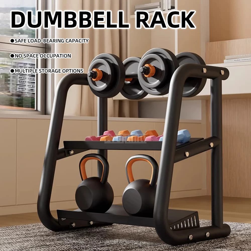 Dumbbell Rack Storage Holder, Commercial & Home Gym Kettlebell Organizer, Multifunctional Stand