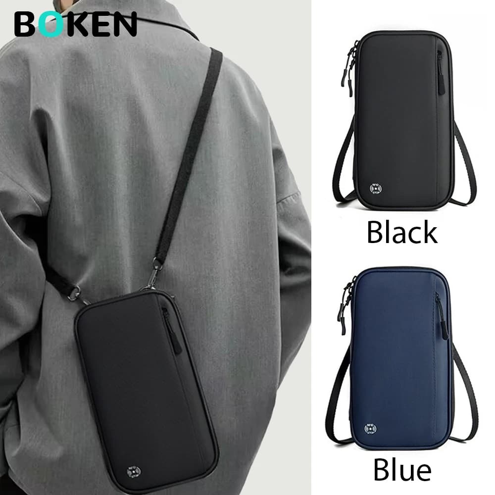Organizzatore di Documenti da Viaggio, Porta Passaporto Impermeabile con Blocco RFID, Portafoglio per Passaporto, Ideale per Viaggi in Famiglia