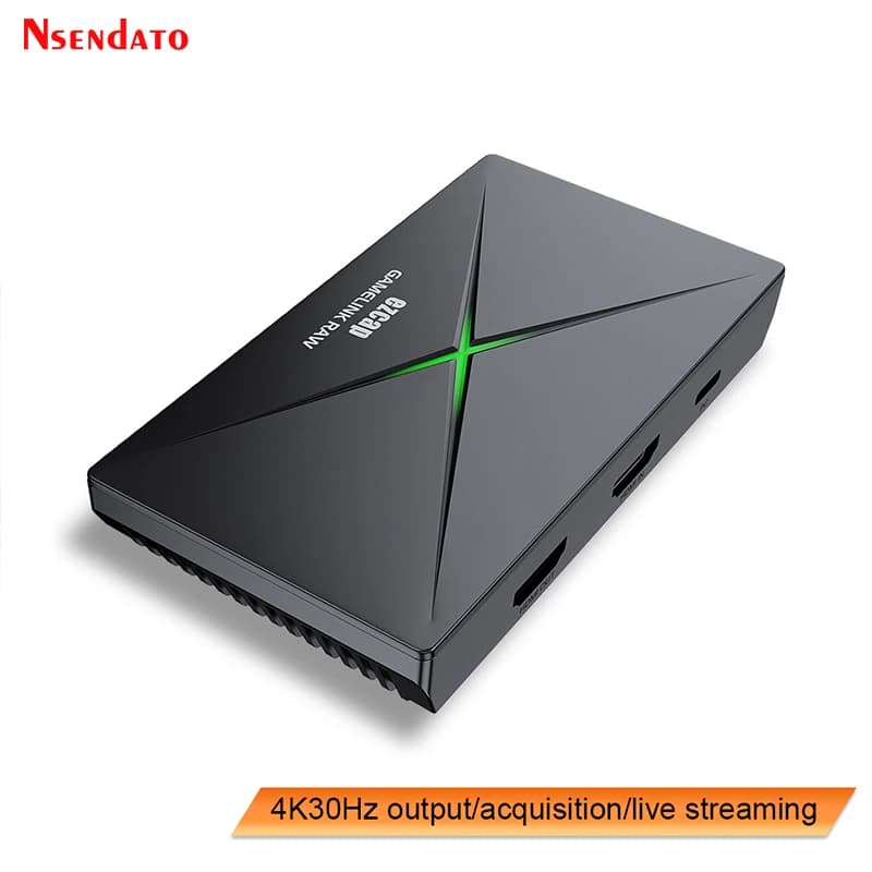 Ezcap333 Scheda di Acquisizione Video USB HDMI 4K 2160p 30fps, Dispositivo di Registrazione Video USB per Streaming di Giochi, Registratore con Ingresso Microfono