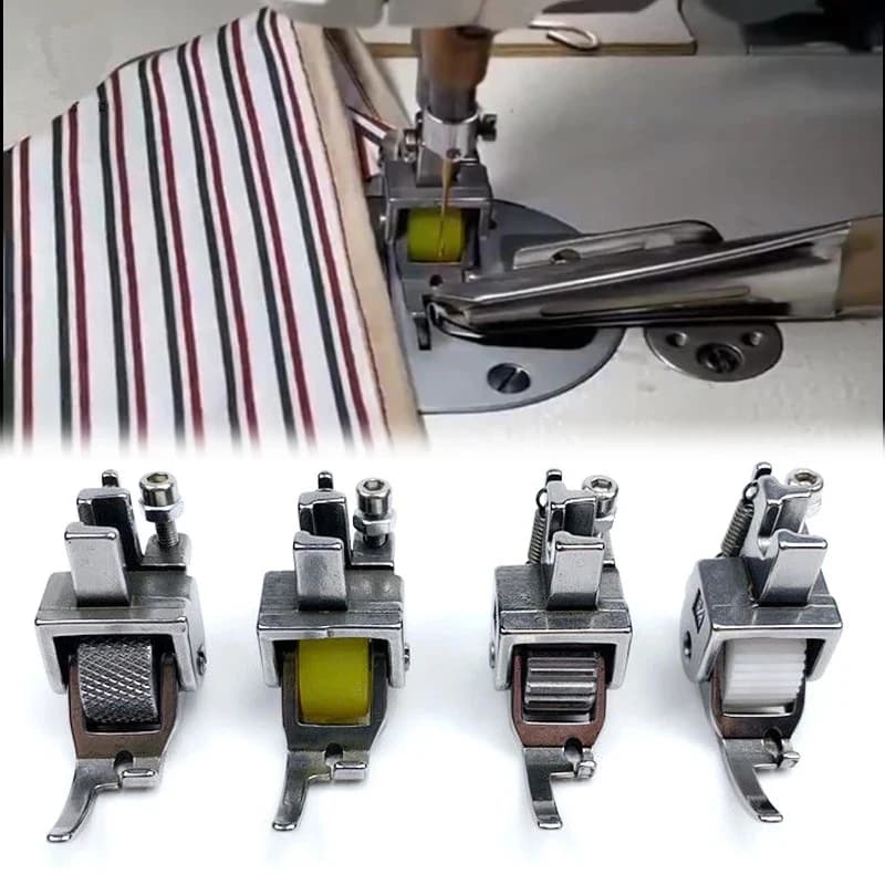 Piede a rullo speciale per raccoglitore ad angolo retto a doppia piega A10, per materiale speciale sottile e spesso, piedino con orlo arrotolato A10
