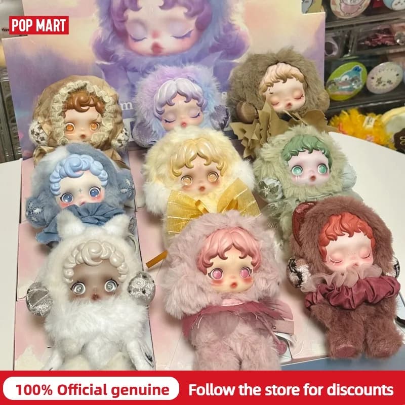 Genuine POP MART SKULLPANDA Light Weaving Garden Vinyl Blind Box Vinyl Plush Bag Charm Cute Anime Figure Desktop Ornament Gift