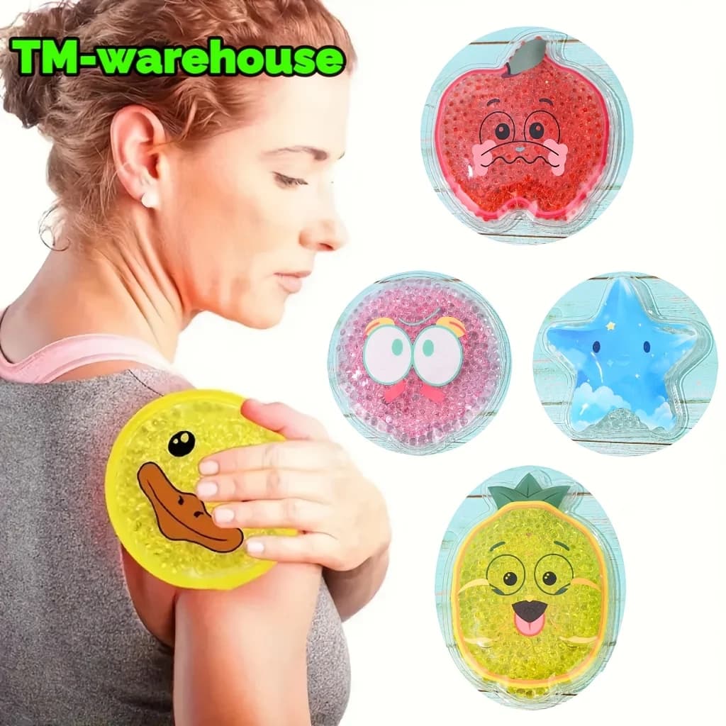 Simpatici impacchi di gel caldo/freddo riutilizzabili a forma di cartone animato, impacchi di ghiaccio portatili per alleviare il dolore, curare infortuni e contusioni dei bambini, pronto soccorso per viaggi e casa