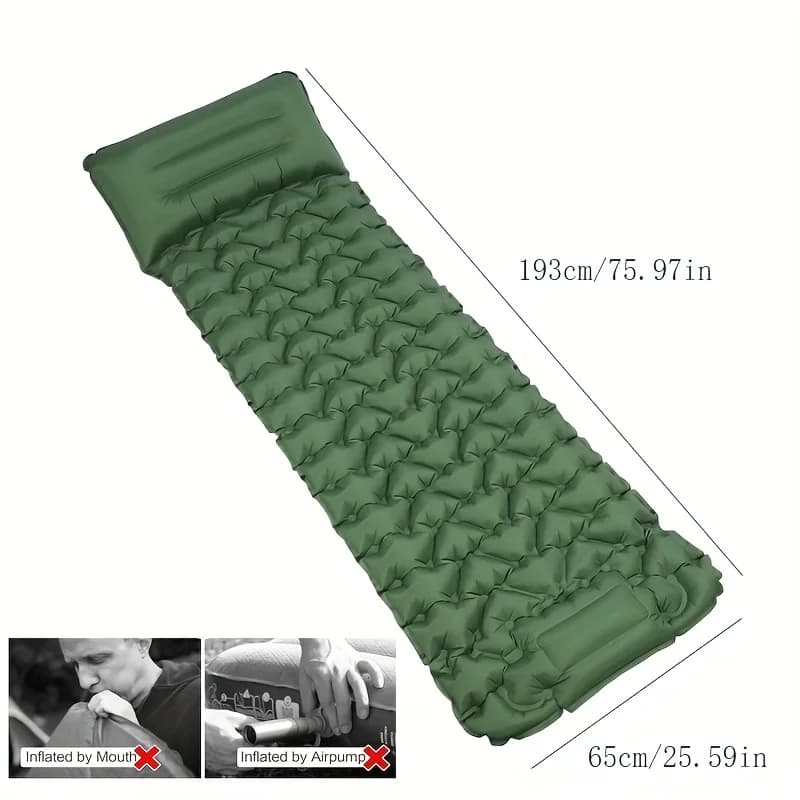 Sleeping Mat for Camping Ultralight Inflatable Air Mattress Updated With Pillow, Air Mat One Second Floating