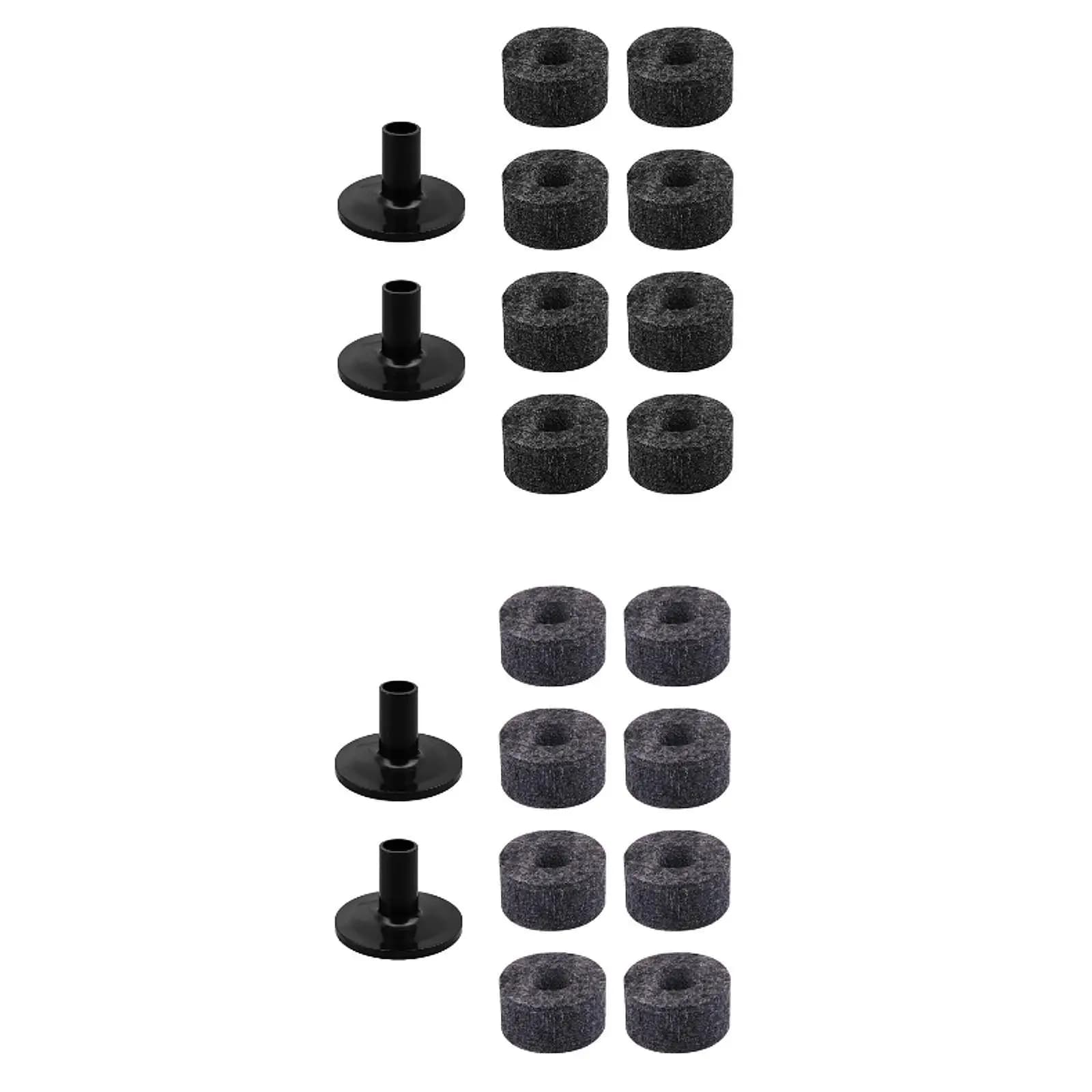 10 Pezzi Accessori per Piatti da Batteria: Feltrini e Manicotti per Supporti per Piatti, per Set Batteria, Pratica, Percussioni e Performance dal Vivo