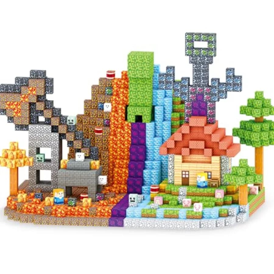 Magnetic Blocks 150PCS for,Building Toys for Boys and Girls STEM Learning, Montessori, Fidget, Sensory Cubes. Magnet Tiles Bloc