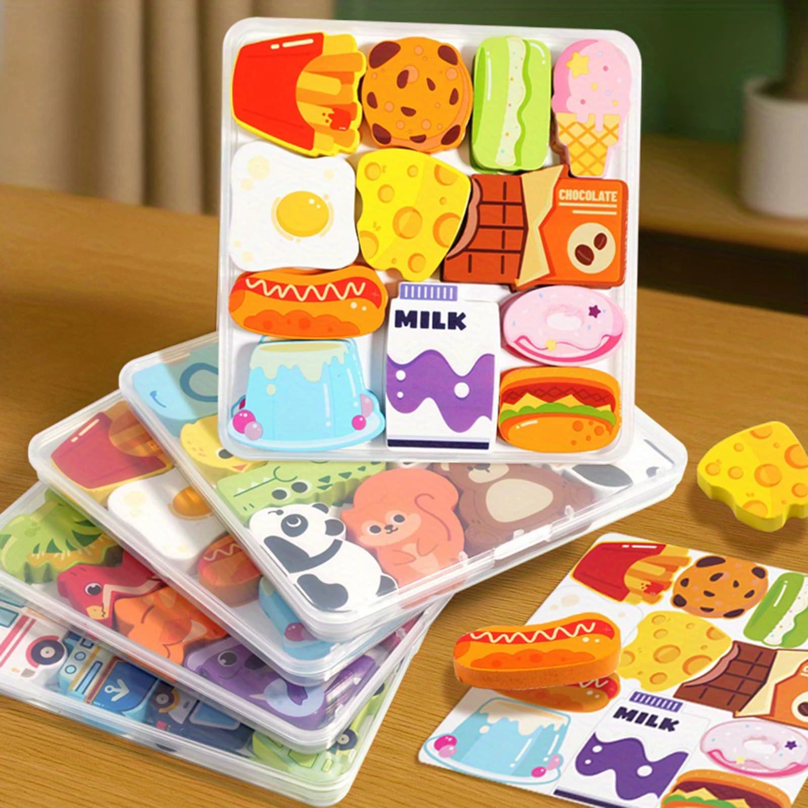 Puzzle in legno Costruzione di abbinamento di animali Giocattoli educativi per la prima infanzia Blocchi Cibo Animali Dinosauro Trasporto Piccoli regali