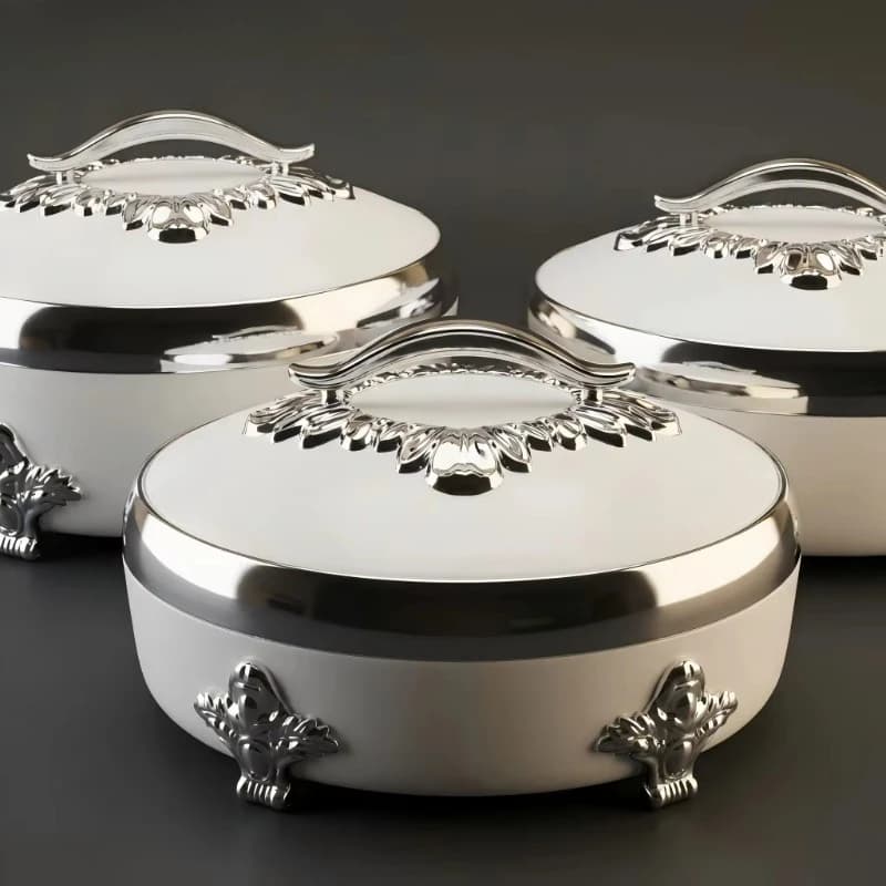 Contenitore Termico per Alimenti in Acciaio Inossidabile, Set di Contenitori Isolanti per Pranzo e Casseruole