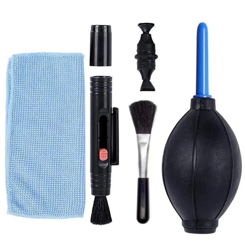 Set per la pulizia dell'obiettivo della fotocamera digitale Set per la pulizia del panno per lenti che soffia aria della tastiera dello schermo del laptop adatto per Canon Nikon