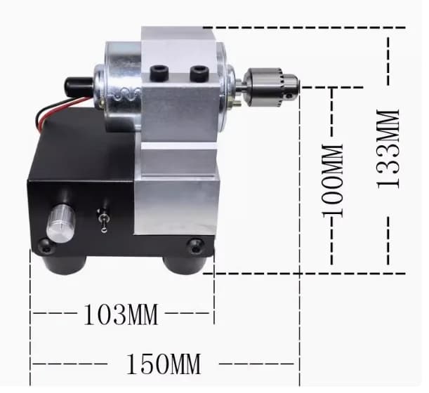 Canna da pesca fai da te galleggiante trapano elettrico magnete permanente DC 24V 4000-8000 giri/min albero conico gamma di serraggio 0.3-4MM strumento di molatura