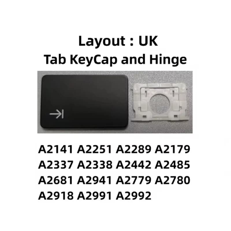 Tasti e Cerniera UK per A2141 A2251 A2289 A2179 A2337 A2338 A2442 A2485 A2681 A2941 A2779 A2780 A2918 A2991 A2992