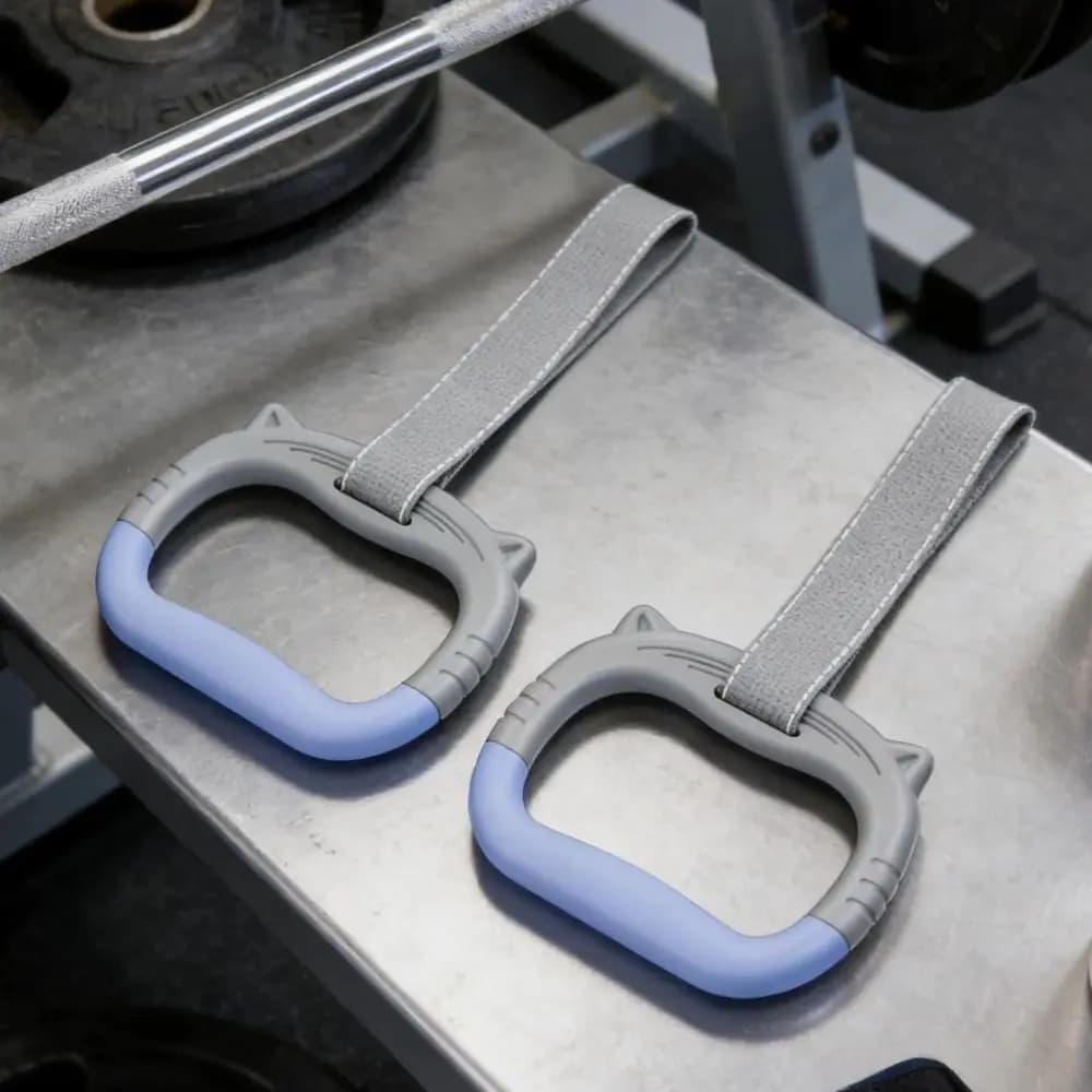 Gymnastic Rings with Anti-slip Straps, Traction Bar, Adjustable Straps for Strength Training, Fitness Exercise Ring