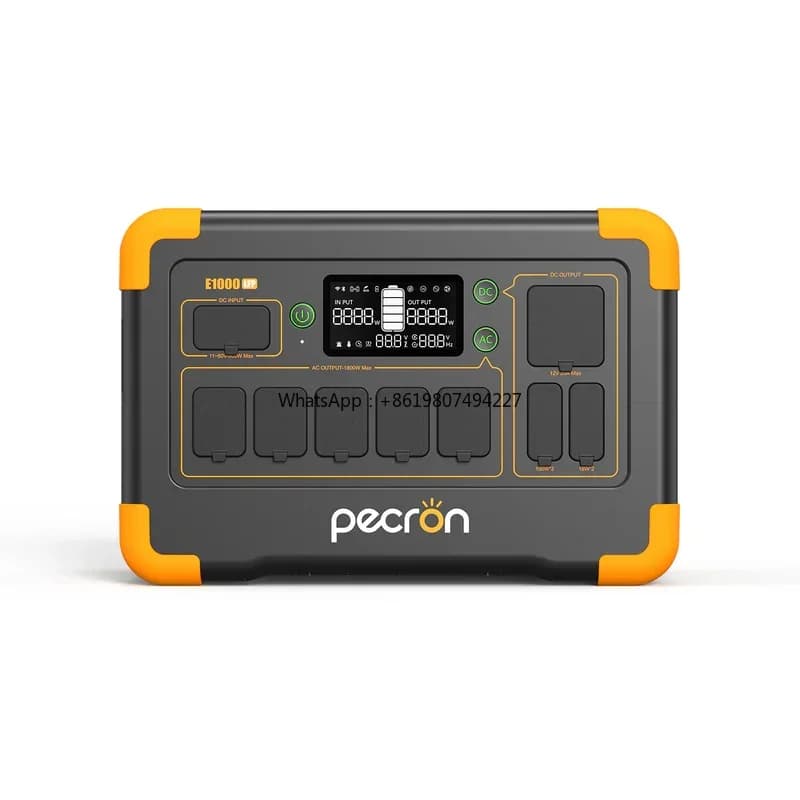 Pannello Solare Pecron E1000LFP 1800W 1024Wh, Stazione di Alimentazione di Emergenza Impermeabile con Batteria di Backup per Campeggio, Camper e Uso Domestico