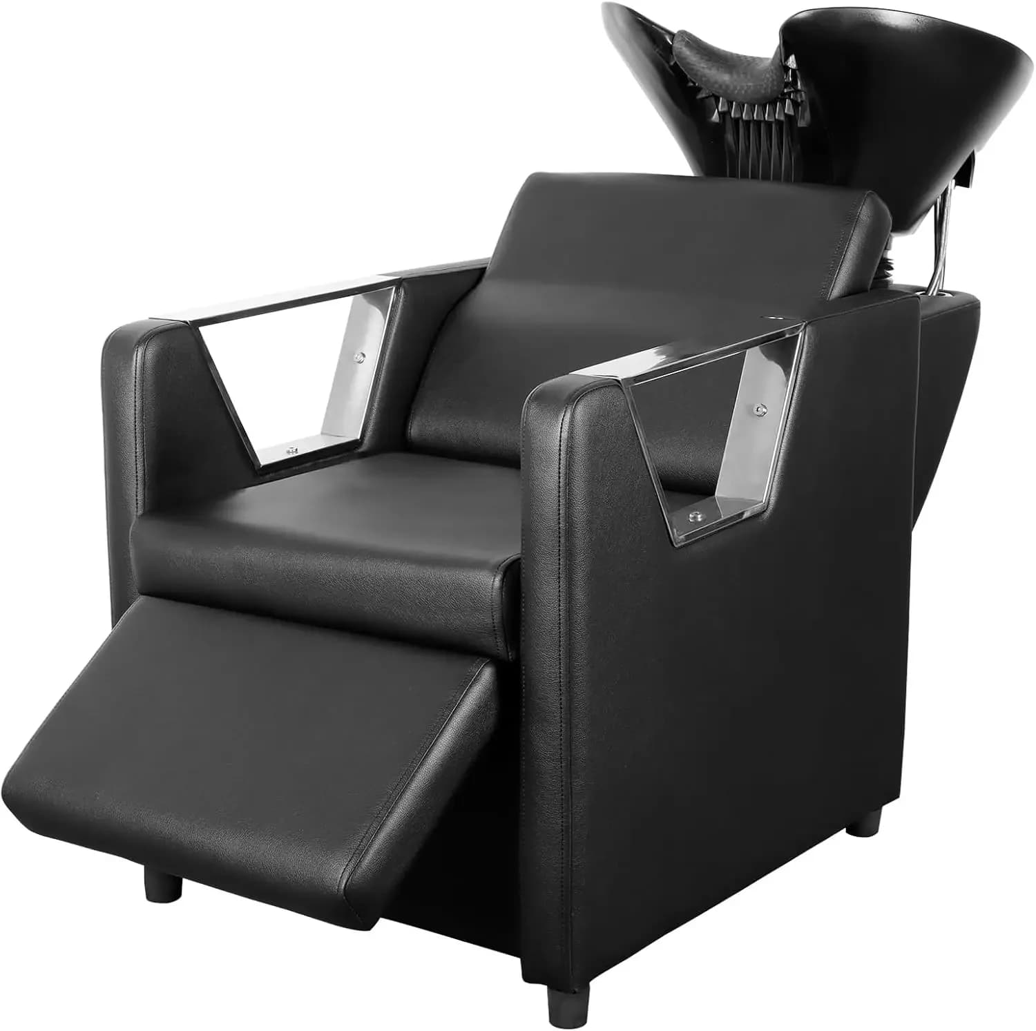 Aurora Sedia per controlavaggio Lavandino regolabile in plastica ABS per shampoo con supporto per le gambe per salone di bellezza spa