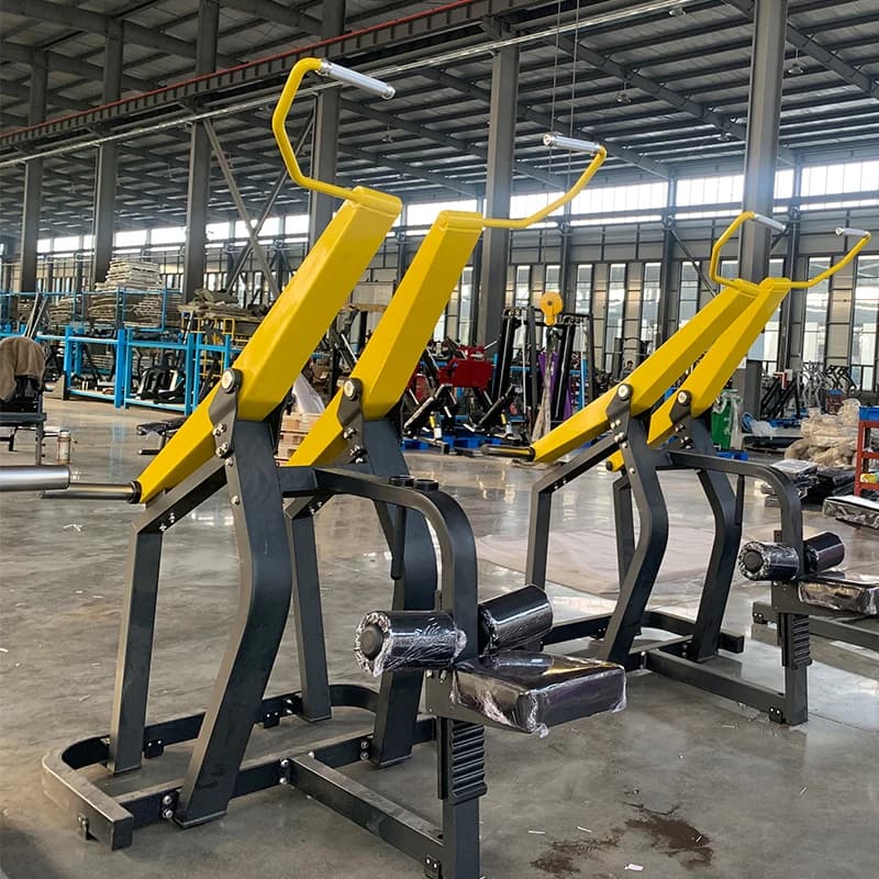 Loaded gym equipment with pulldown plate for durable and durable commercial fitness