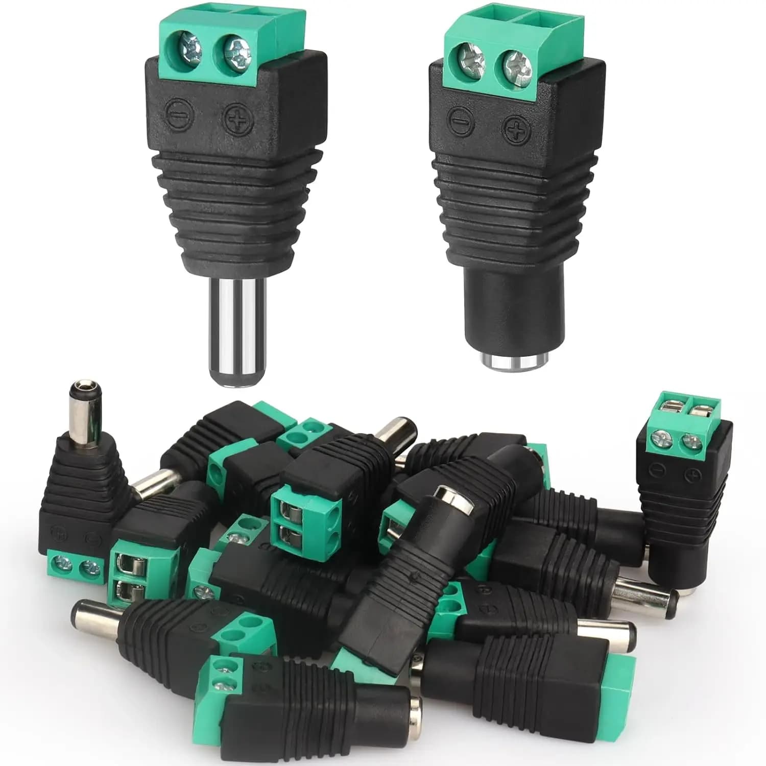 5 paia 12V Maschio + Femmina 2.1x5.5MM DC Power Jack Spina Adattatore Barilotto Connettore per CCTV Telecamera di Sicurezza Led Strip