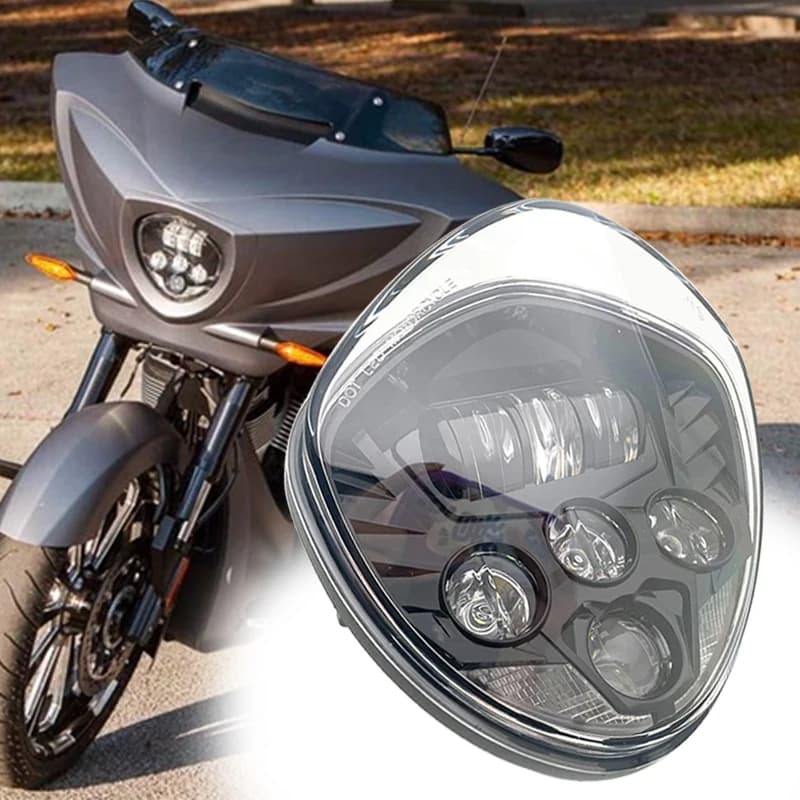 60W Motorcycle LED Headlight For Victory Cross Country Vegas Models Hi Low Headlamp for 2012-2016 Cross Country Touroads