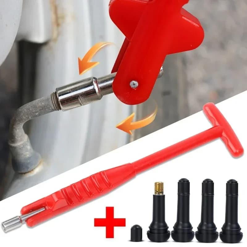 Estrattore per valvole per pneumatici per auto Estrattore universale per valvole per pneumatici per ruote TR414 Kit ugelli per valvole per pneumatici a vuoto Accessori per strumenti di riparazione pneumatici