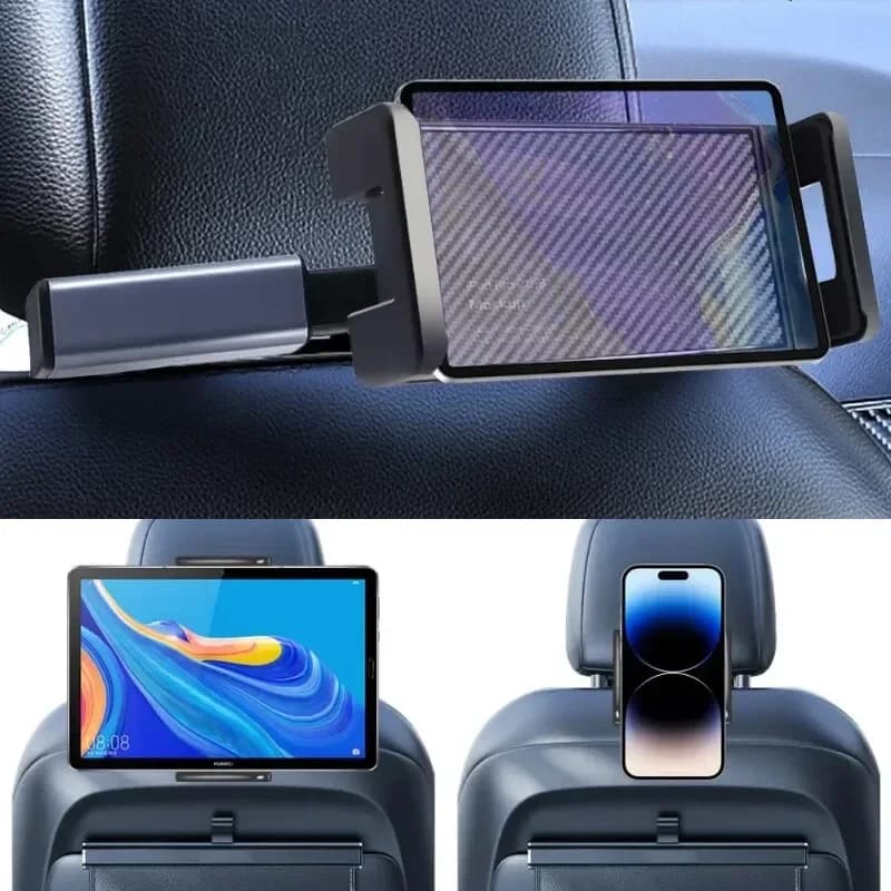 360 Degree Swivel Tablet Stand Headrest Tablet Mount, For IPad 4.7"-12.9" Car Pillow Phone Holder, Rear Seat Headrest