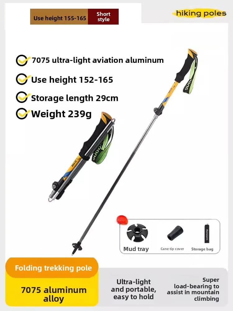 7075 Aluminum Telescopic Trekking Poles Lightweight Adjustable Walking Sticks For Kids Adult Hiking Mountaineering Outdoor Gear