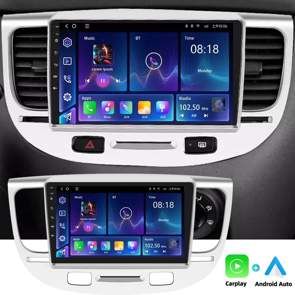 Android 15 Autoradio Per Kia RiO2 RIO2 2005 2006-2011 CarPlay Android Auto Multimedia Video Player Touch Screen di Navigazione GPS