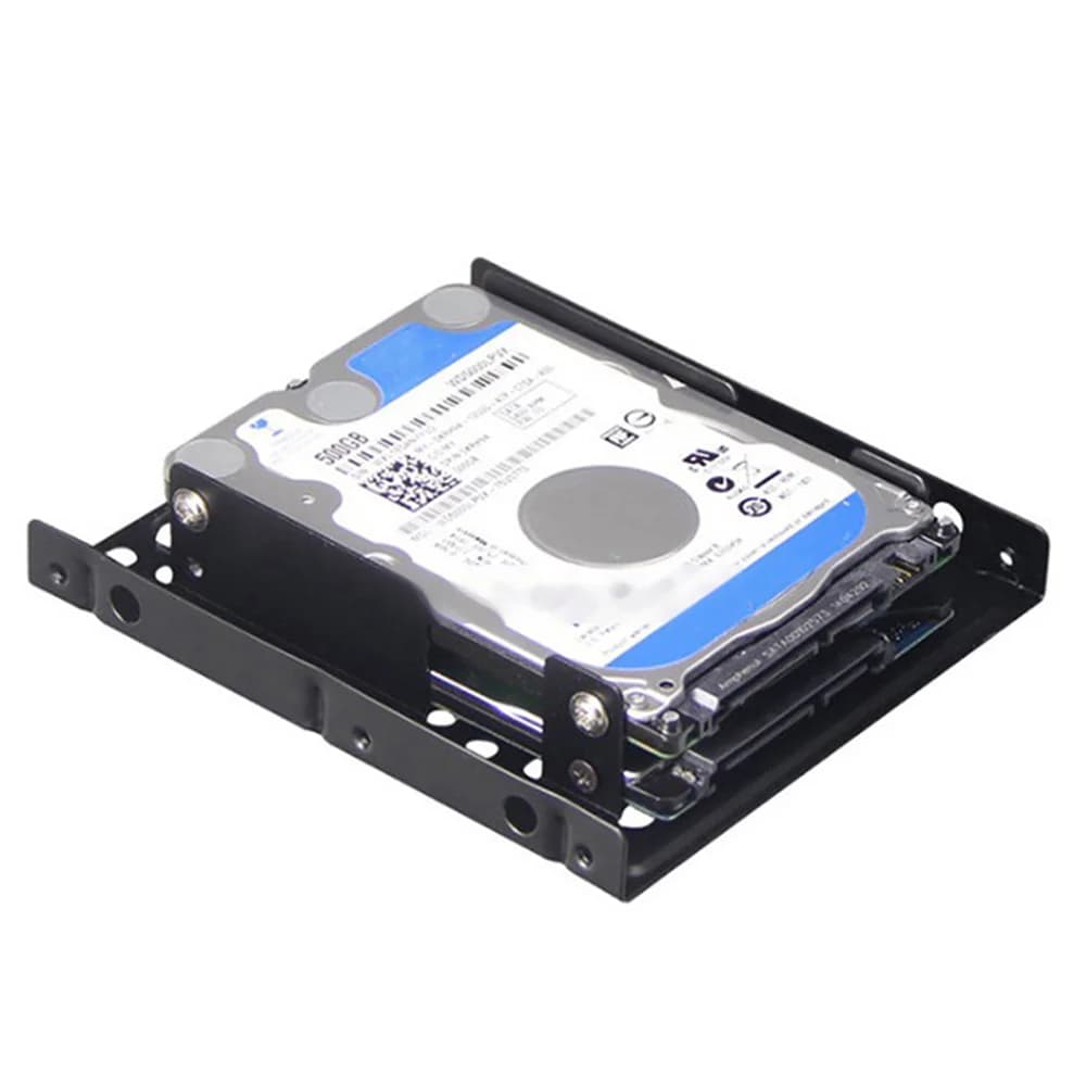 Telaio in metallo SSD a doppio strato da 2,5 a 3,5 Montaggio interno Disco rigido SSD per computer Staffa adattatore convertitore desktop doppio A009