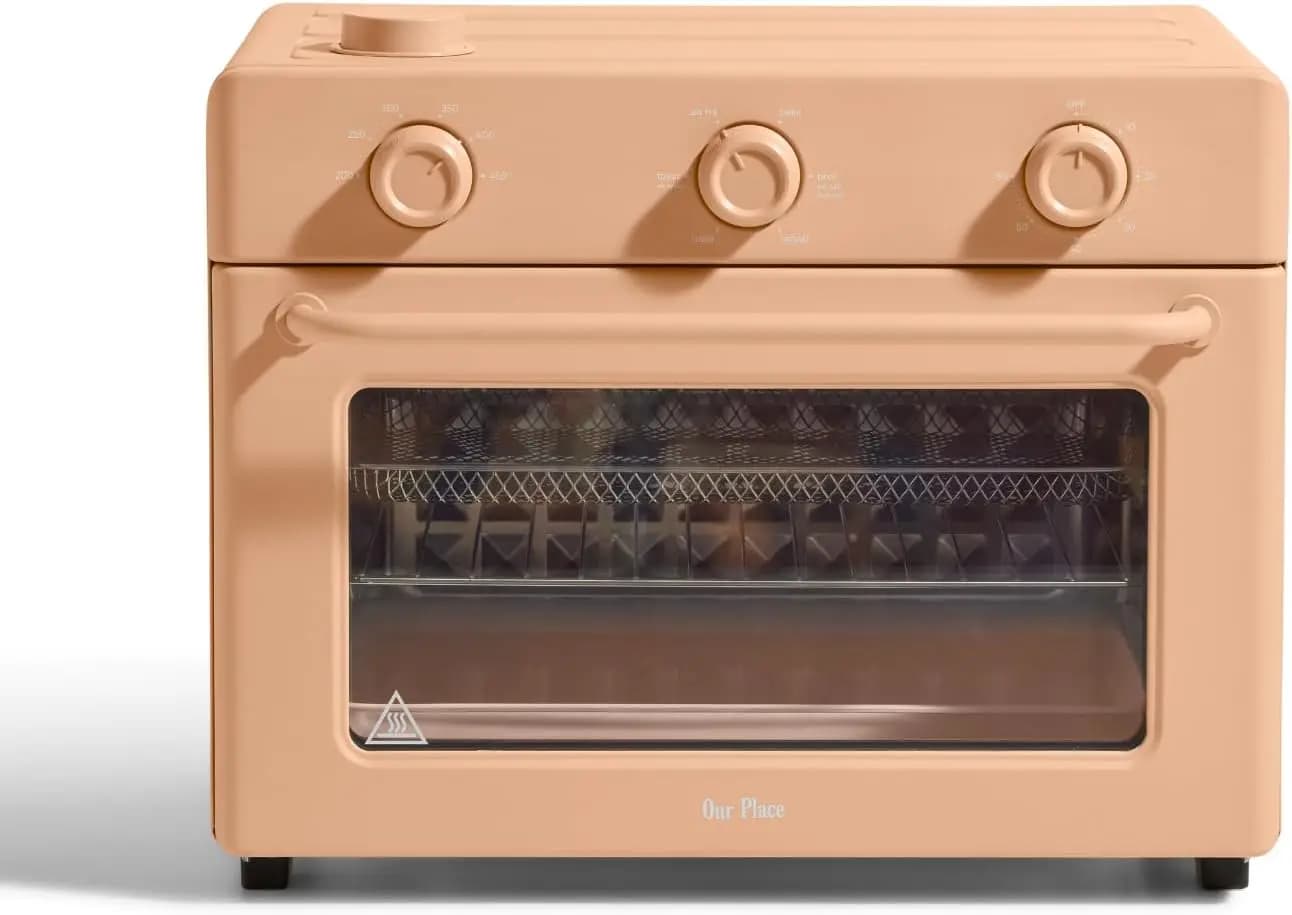 Large Wonder Oven | 6-in-1 Stainless Steel Air Fryer Toaster Oven Combo with Basket, Rack, Pan & Tray | 3-Rack, 31.7 QT, Large C