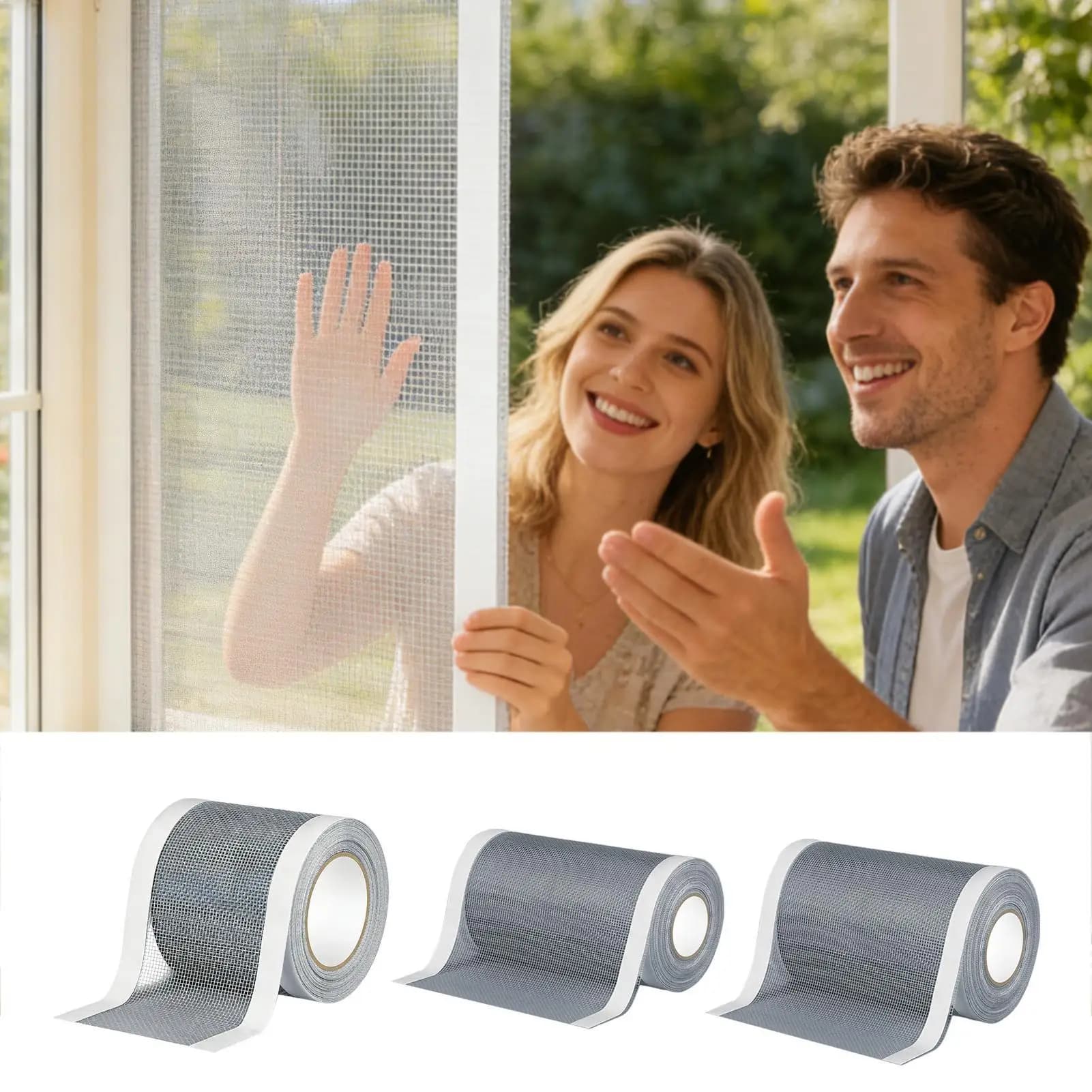 Screen Repair Tape Roll Adhesive Mesh Net Mending Patches Screen Tape Mesh Repair For Home Apartment Farmhouse Mosquito Net