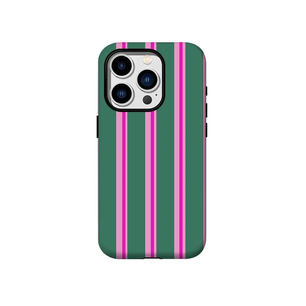 Lucky Clmj Phone Case for iPhone 17 16 15 14 13 12 11 Air Pro Max Plus Luxury Red vertical stripe Double-layer Back Cover