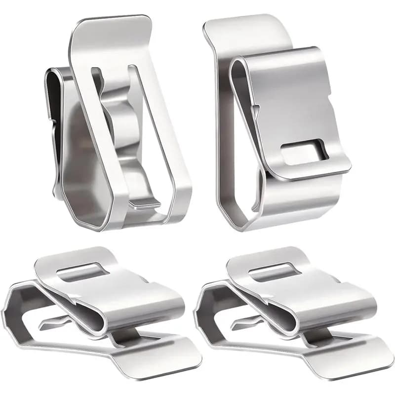 Clip per Cavi Pannello Solare AB41 - 100 Pezzi Clip in Acciaio Inossidabile a Forma di S per Gestione Cavi Elettrici e Rimorchi