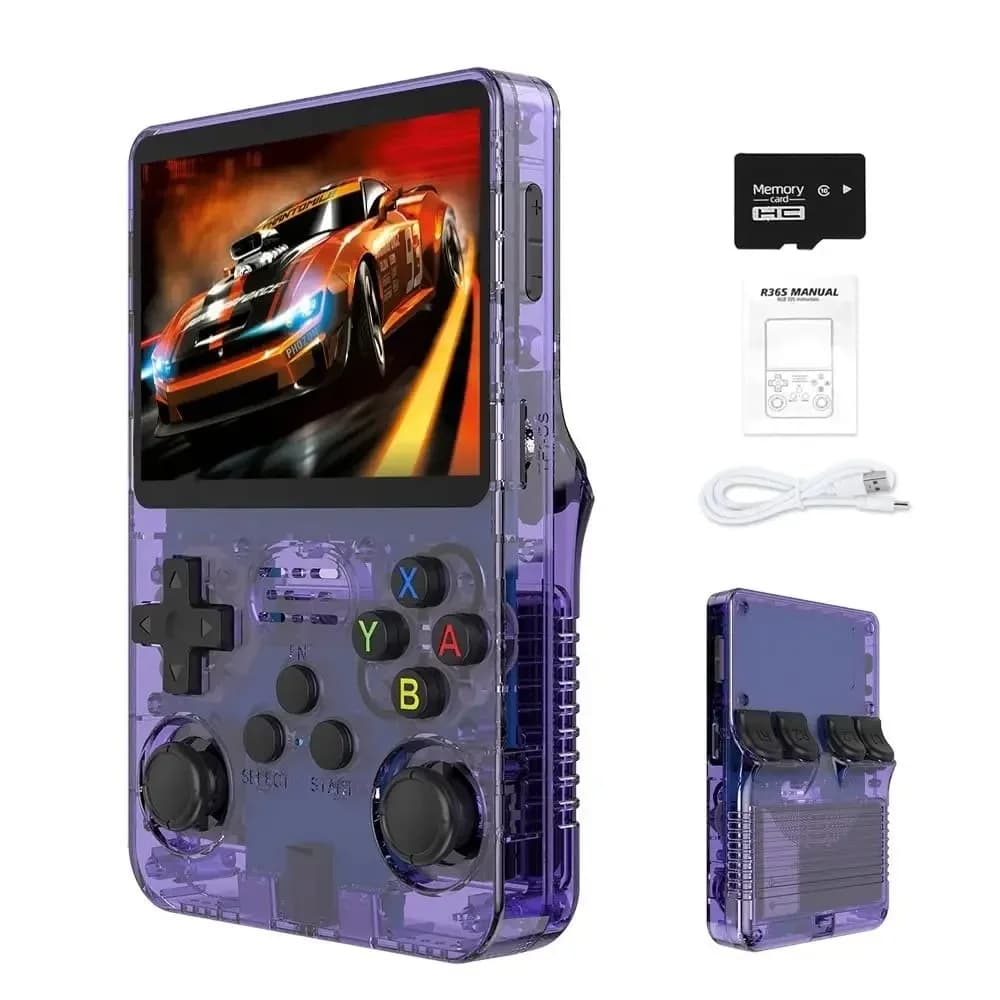 Nuova Console di Gioco Portatile Retro R36S con Schermo IPS da 3,5 Pollici, 64GB di Giochi Preinstallati, Lettore Tascabile con Sistema Linux