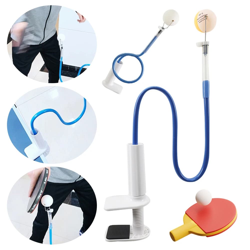 Dispositivo di Allenamento per Tennis da Tavolo con Rimbalzo Rapido, Robot PING PONG con Morsetto da Tavolo per Esercizi