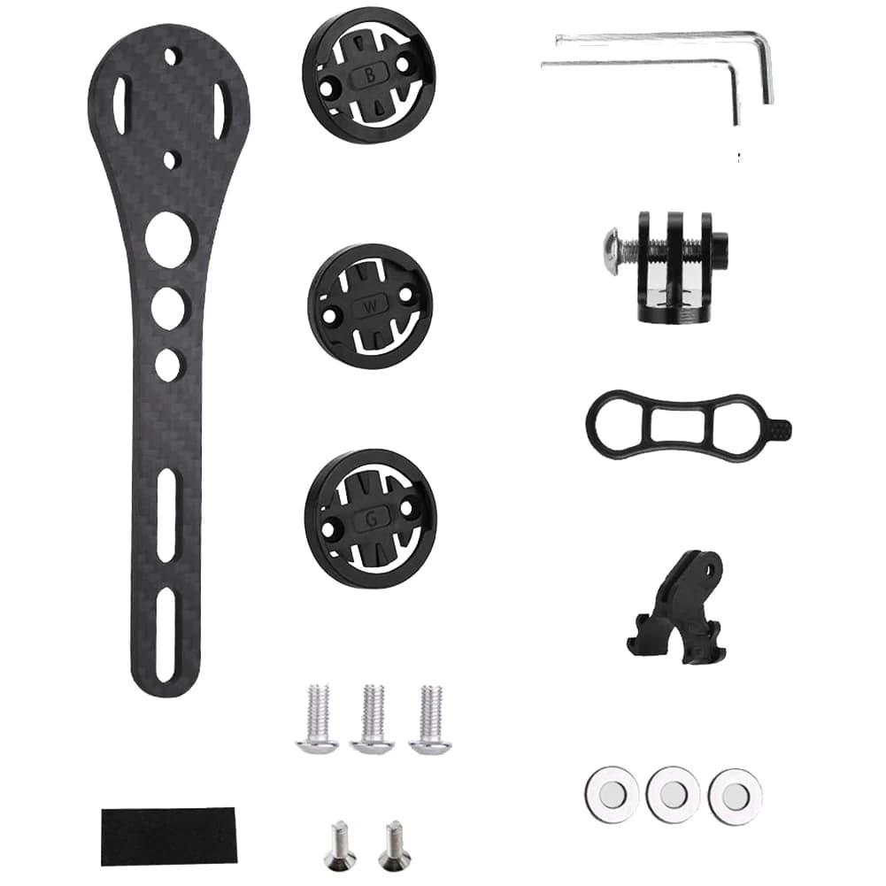 Supporto per Computer da Bicicletta in Fibra di Carbonio per Ciclismo e Mountain Bike, Supporto Regolabile per Luce Bici, Leggero, per Bryton