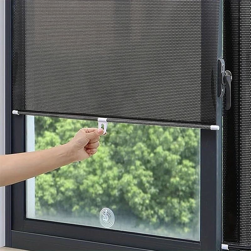 Roller Blinds for Windows Suction Cup Blackout Drilling Decorations for Home Blind Black Roll Tent Kitchen Curtains Bedroom