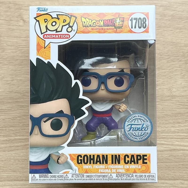 Funko Pop! Original Dragon Ball Super Super Hero Gohan in Cape #1708 Special Edition Vinyl Figure - Anime Collectible Toy Gift