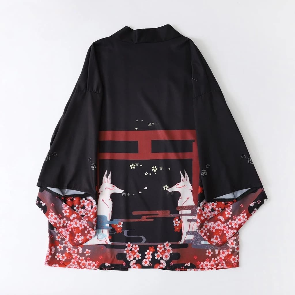 Moda Volpe Stampa Summer Beach Yukata Streetwear Cardigan Donna Kimono giapponese Harajuku Tradizionale Cosplay Haori Top