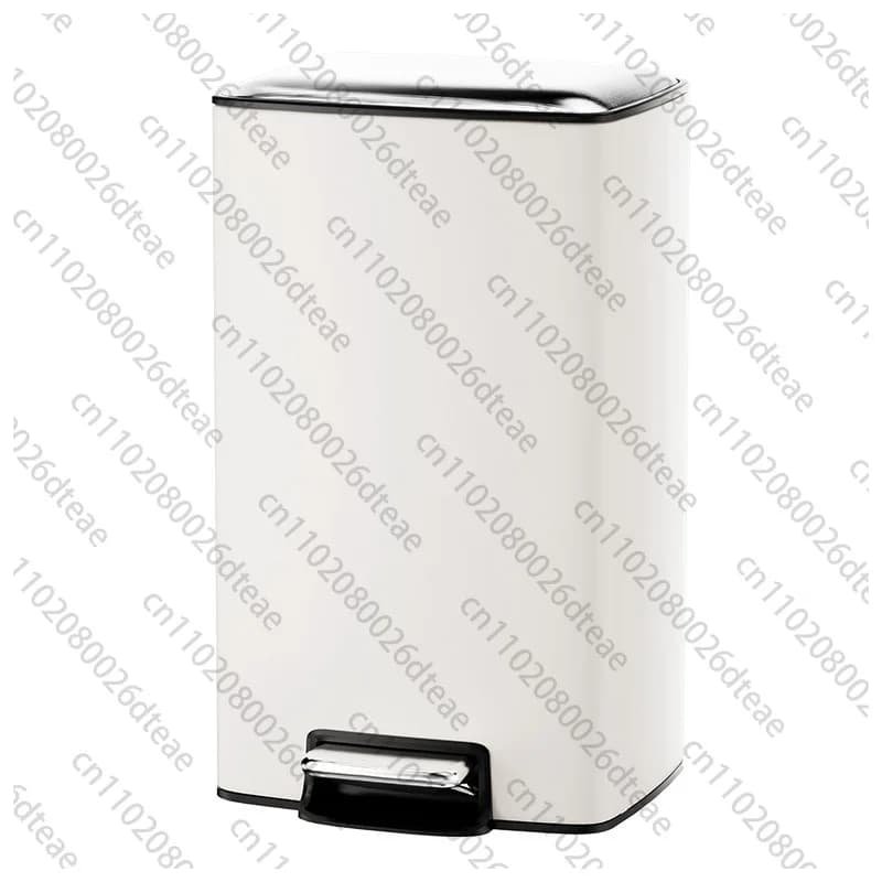 Stainless Steel Step Trash Can With Lid Large Capacity Pedal Bin For Kitchen Bathroom Living Room Modern Elegant Gift For Family