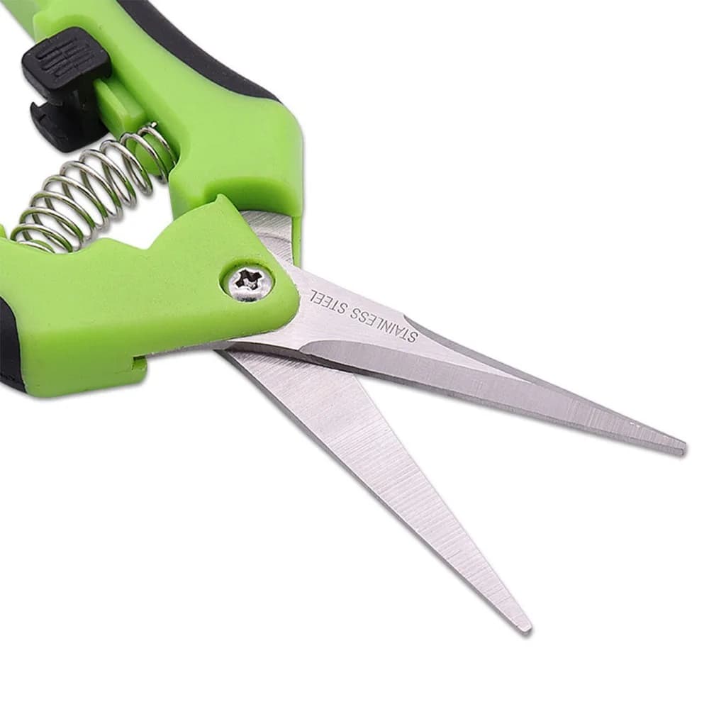 4PCS Stainless Steel Pruning Shears Prevent Stick Coating Comfortable Grip Garden Snips Green Precision Blades Hand Pruner