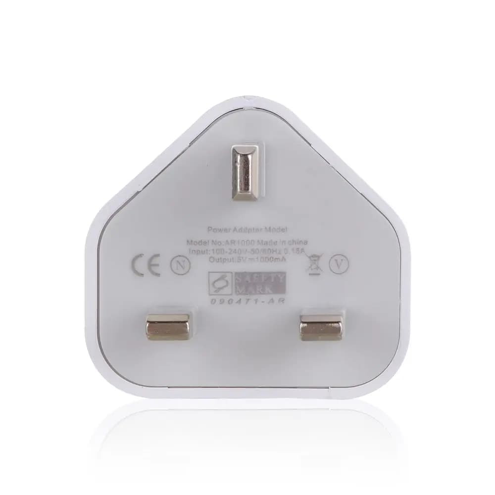 Home 3 Pin 5V 1A Power Adapter UK Plug Wall Charger USB Charger