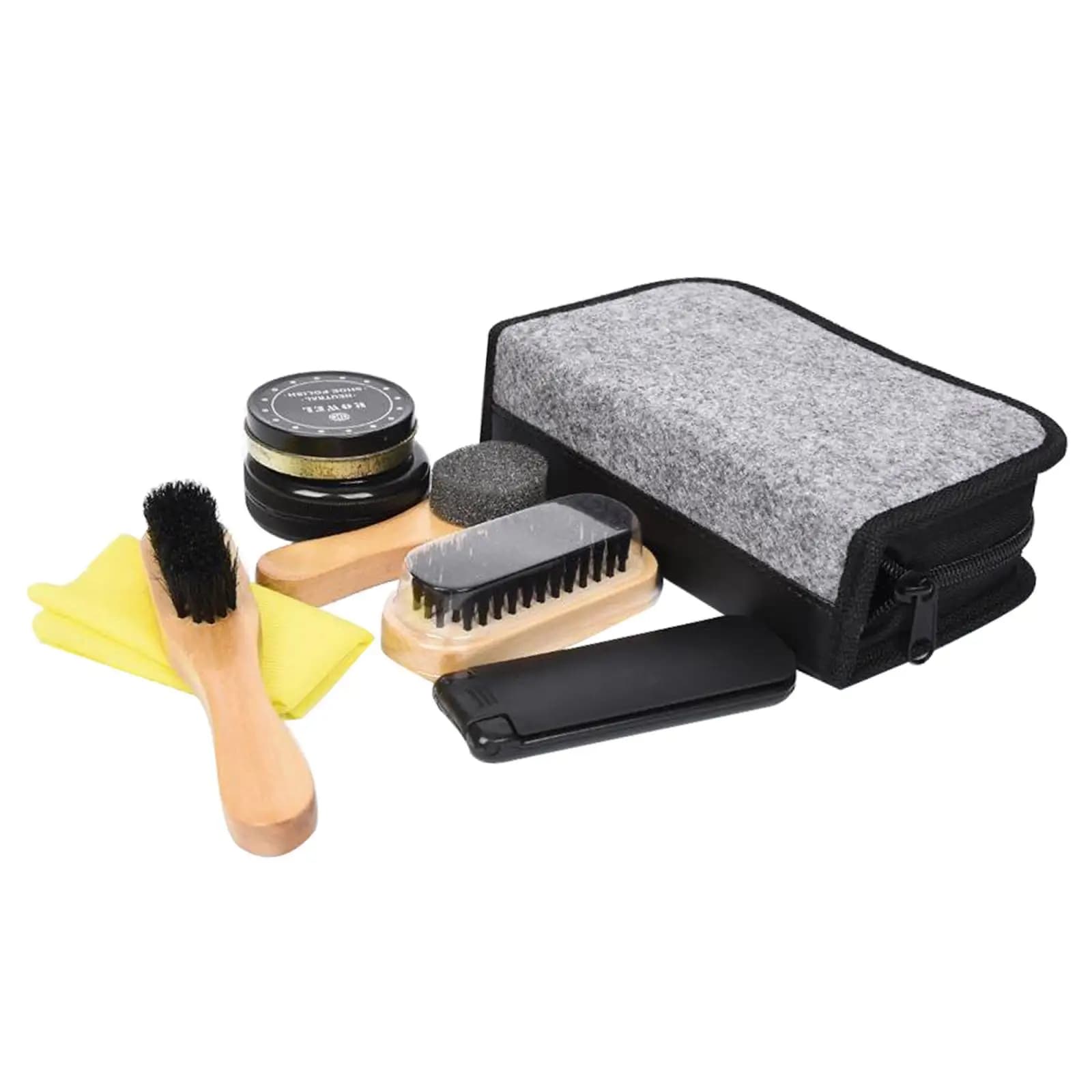 7 in 1 Polishing Brush Set Boots Care Kits Clean Shine Care Kit Portable Shoe Polish Oil Travel Kit for Boots Shoes