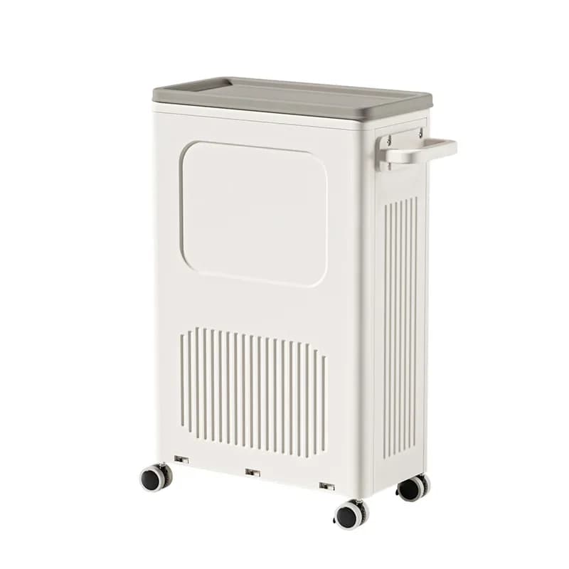 Multifunctional monolayer plastic trolley for yoga mats and fitness equipment living room with shell basket