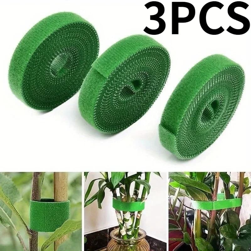 3 fascette autoadesive in nylon per piante, fascette per cavi, supporto per legature da giardino, multifunzionali, sicure. Compiti di giardinaggio