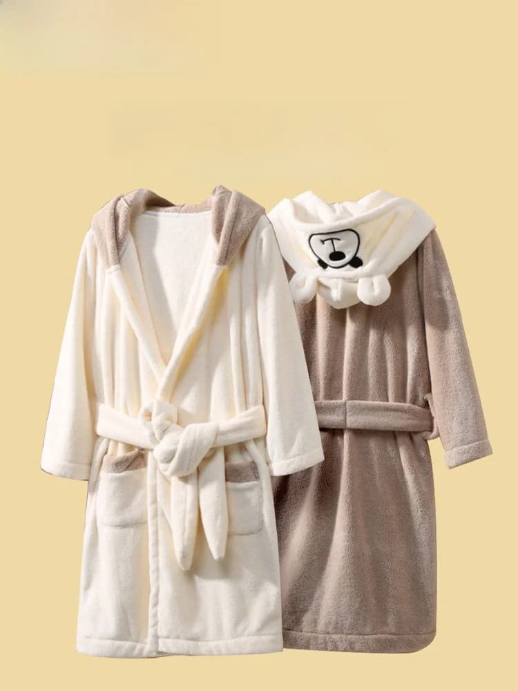 Accappatoio per Bambini in Fibra di Poliestere, Non Cotone, Assorbente, per Nuoto e Bagno, Indossabile da Ragazze, per Uso Domestico