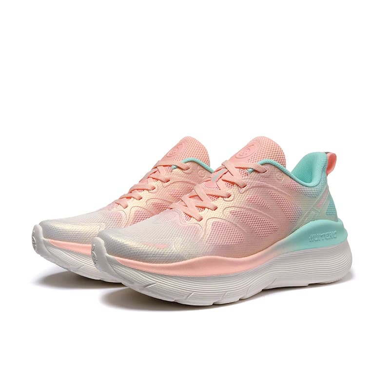 HUITENG Men's Road Running Shoes Open Air Sports Men's Trainer Summer Jogging Wear-resistant sports shoes with women's laces