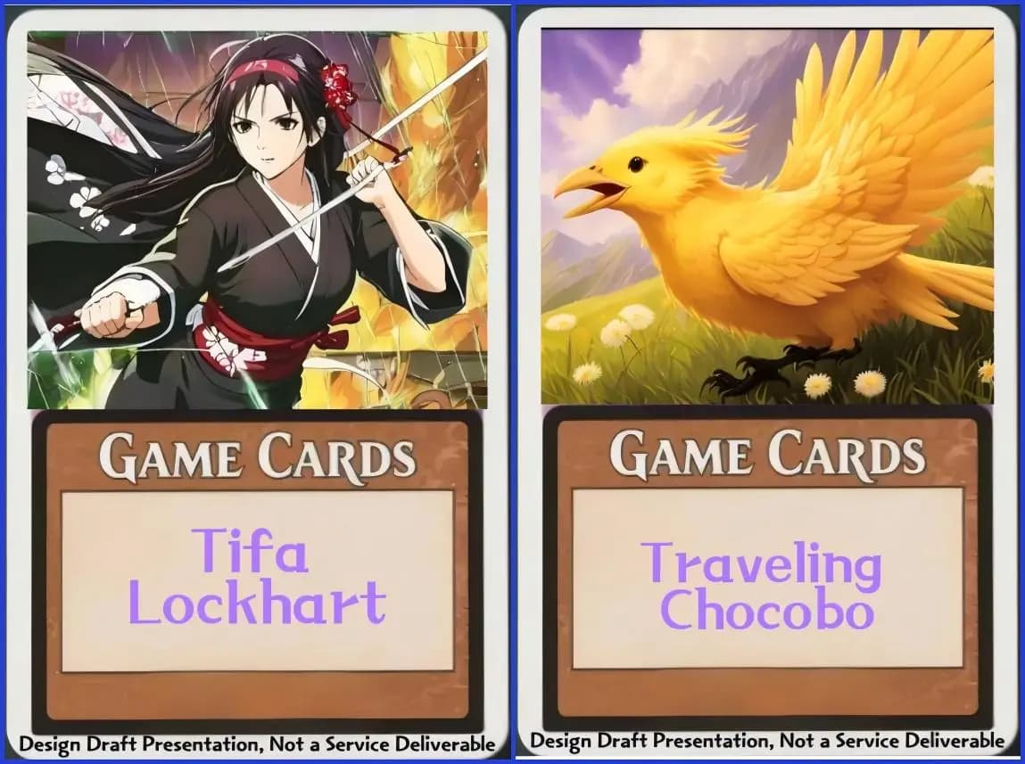 Vendita di carte CD Holo Tifa Lockhart da viaggio chocobo Cloud strife carte da gioco da tavolo proxy della migliore qualità