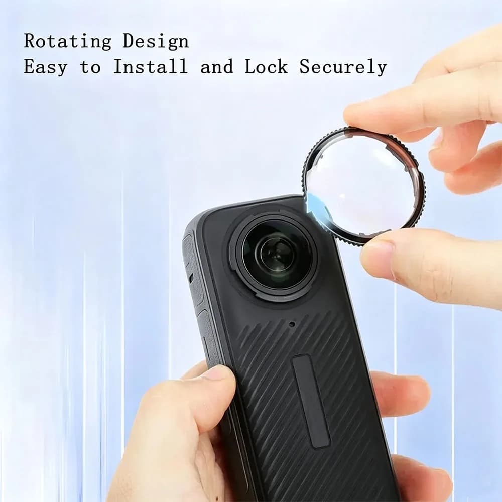 Removable Rotating Lens Guard for Insta360 X5 Plastic & Tempered Glass Standard Protective Lens Cover Action Camera Accessories