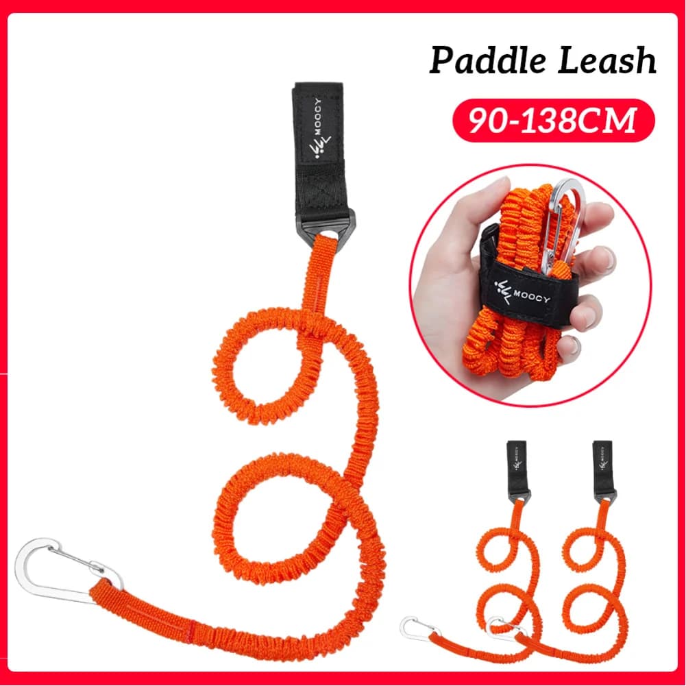 Guinzaglio elastico per pagaia per kayak, resistente, guinzaglio per pagaia per canoa, gancio di sicurezza, cordino a spirale, accessori per barche